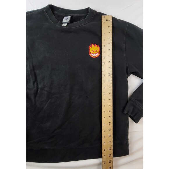 Spitfire The End Black Crew Neck Pullover Men's Medium Skateboarding Sweatshirt - Picture 6 of 7